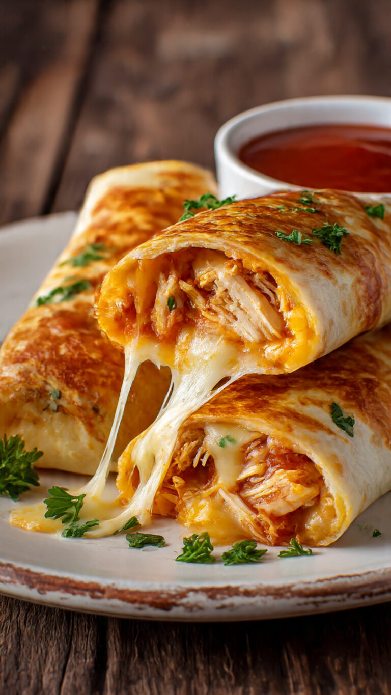 Ooey-Gooey Cheesy Garlic Chicken Wraps You’ll Devour