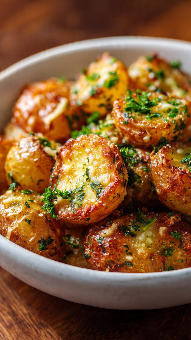 Air Fryer Garlic Parmesan Potatoes