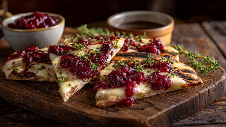 Cranberry Brie Grilled Flatbread
