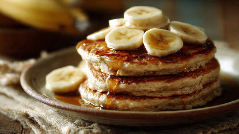Fluffy Banana Oatmeal Pancakes for a Healthy Breakfast Delight