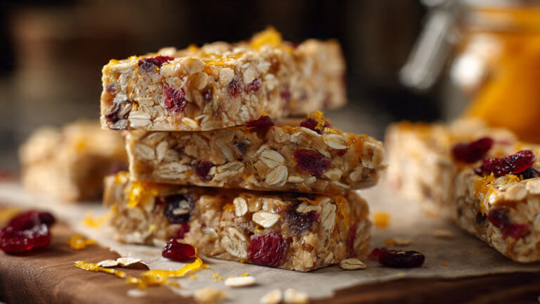 Citrus Infused Cranberry Orange Energy Boost Bars