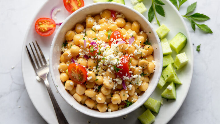 Chickpea Feta Avocado Salad (Fresh, Protein-Packed & Ready in 10 Minutes)