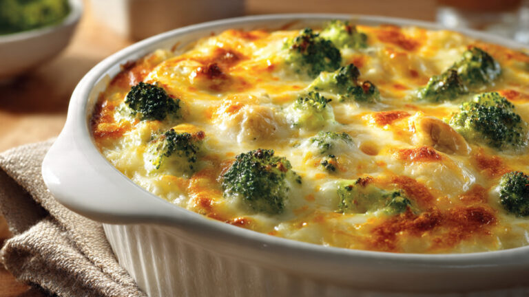 Cheesy Chicken Broccoli and Rice Casserole